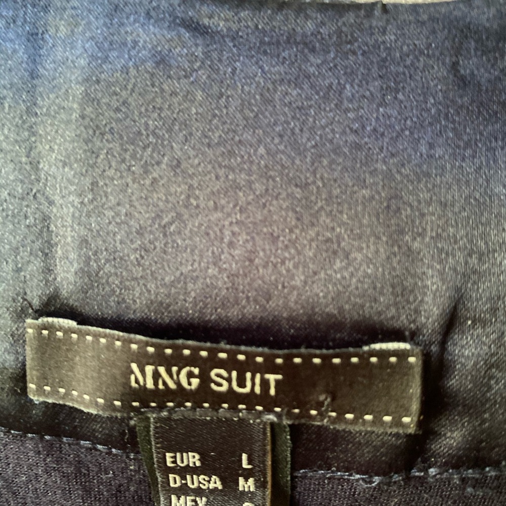 Mango Suit: Navy Racerback  Statement Sequin top:L - Picture 4 of 8